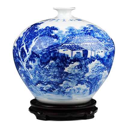 porcelain for Jahrriesnge Hand blue white landscape painting vase cna0062 porcelain Jahrriesnge for Hand blue white landscape painting vase cna0062