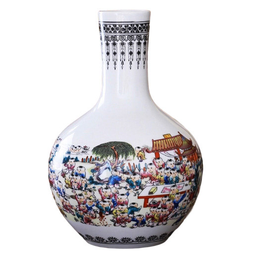 porcelain for Jahrriesnge pastel one hundred children figure vase cna0784 porcelain Jahrriesnge for pastel one hundred children figure vase cna0784