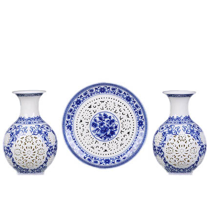 porcelain for Jahrriesnge hollow vase set 3 pcs cna0907 porcelain Jahrriesnge for hollow vase set 3 pcs cna0907