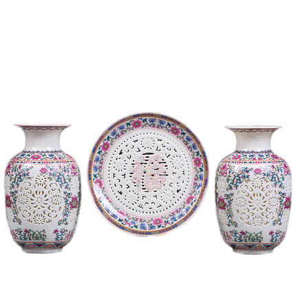 porcelain for Jahrriesnge hollow vase set 3 pcs cna0910 porcelain Jahrriesnge for hollow vase set 3 pcs cna0910