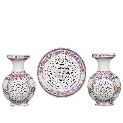 porcelain for Jahrriesnge hollow vase set 3 pcs cna0911 porcelain Jahrriesnge for hollow vase set 3 pcs cna0911