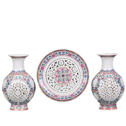 porcelain for Jahrriesnge hollow vase set 3 pcs cna0912 porcelain Jahrriesnge for hollow vase set 3 pcs cna0912