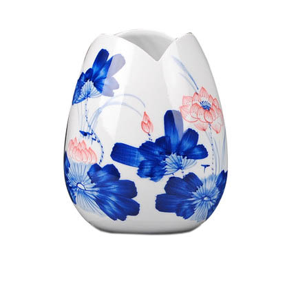 porcelain for Jahrriesnge red lotus in glaze vase cna0941 porcelain Jahrriesnge for red lotus in glaze vase cna0941