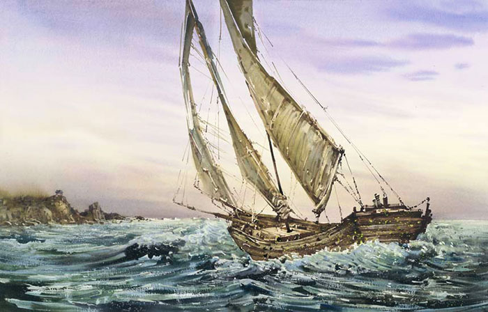 Landscape for JAHRRIESNGE sailboat lpf08245 Landscape JAHRRIESNGE for sailboat lpf08245