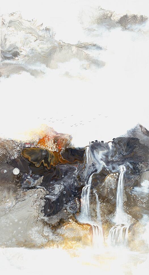 Landscape JAHRRIESNGE  for waterfall lpf09570 