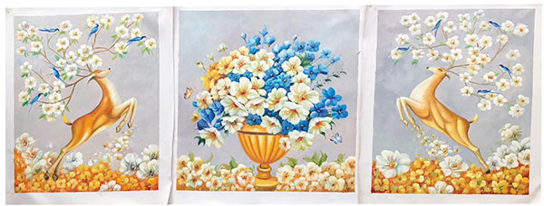 Animals for Jahrriesnge mixed deers and flowers lpg2679 Animals Jahrriesnge for mixed deers and flowers lpg2679